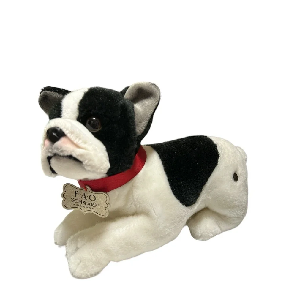 FAO Schwarz French Bulldog Black & White Plush 2018‎ Merchsource LLC